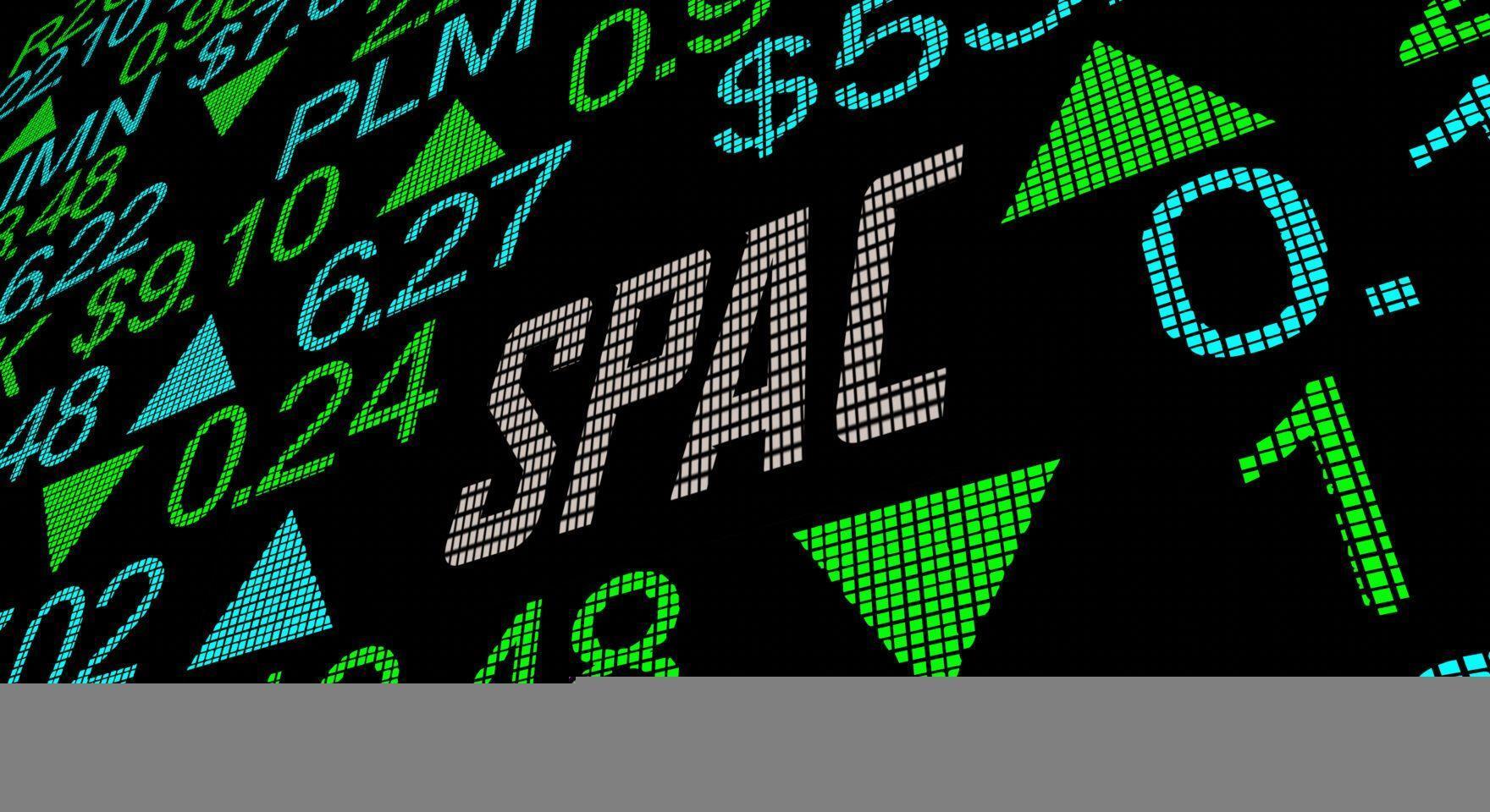 SPAC Stock Market Exchange Ticker Special Purpose Acquisition Company 3d Illustration